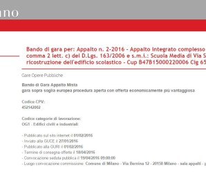 Milano – Bando n°2-2016 : si può davvero parlare di BIM ?