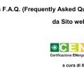 Aggiornamento CENED (Raccolta FAQ)