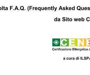 Aggiornamento CENED (Raccolta FAQ)