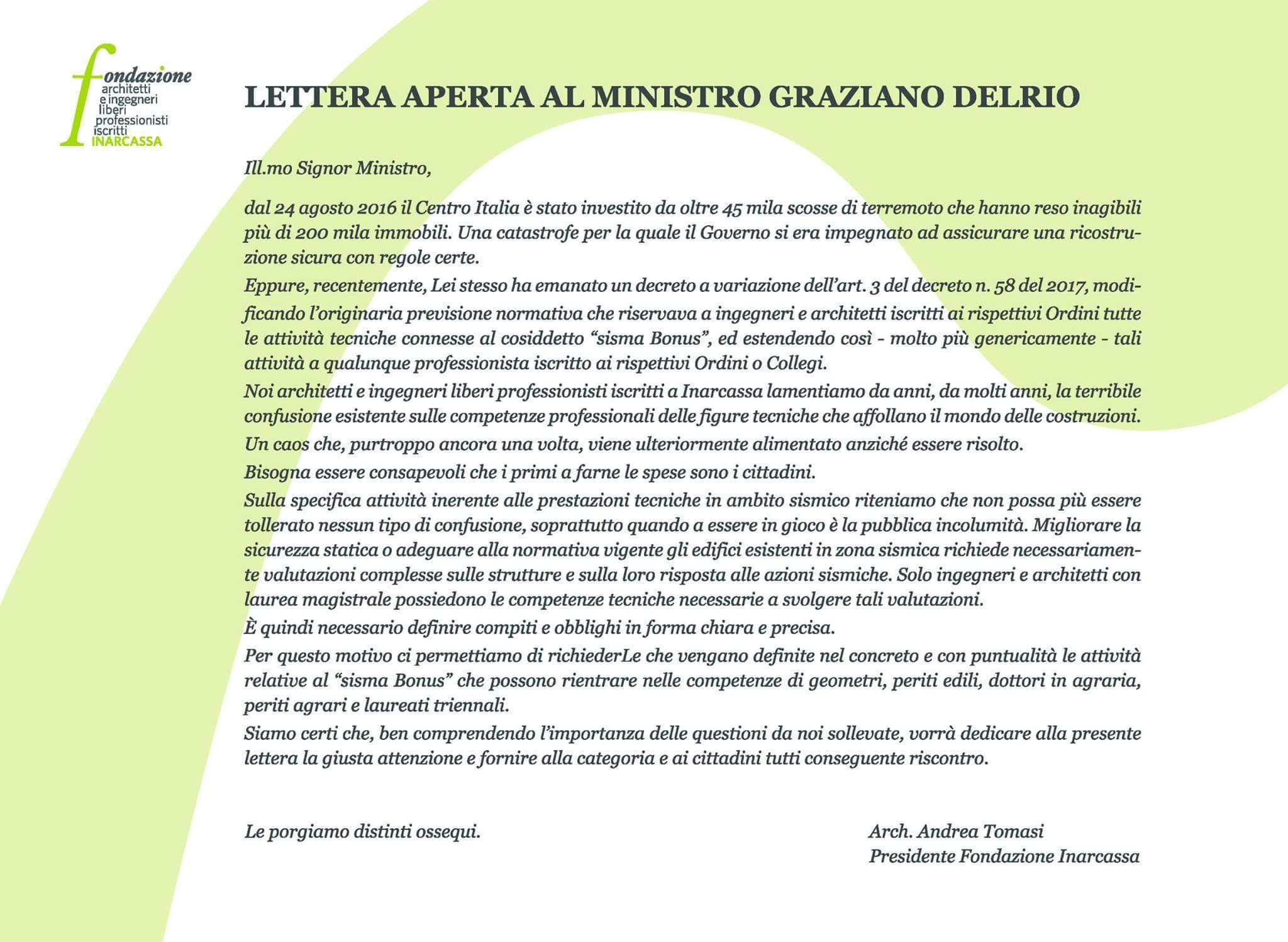 Fondazione_Inarcassa_Lettera_Delrio