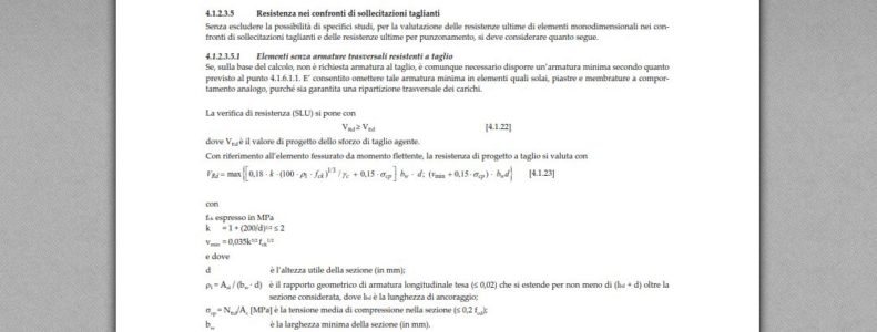 NTC2018  - CLS - Verifica a taglio