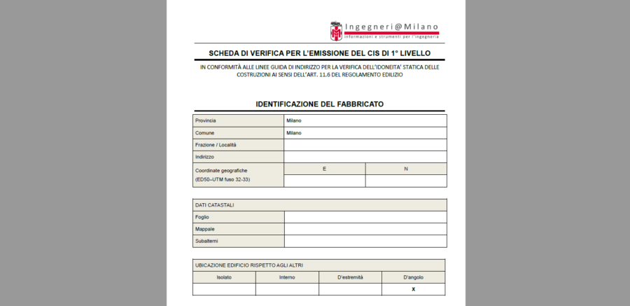 CIS MILANO - Modello Relazione